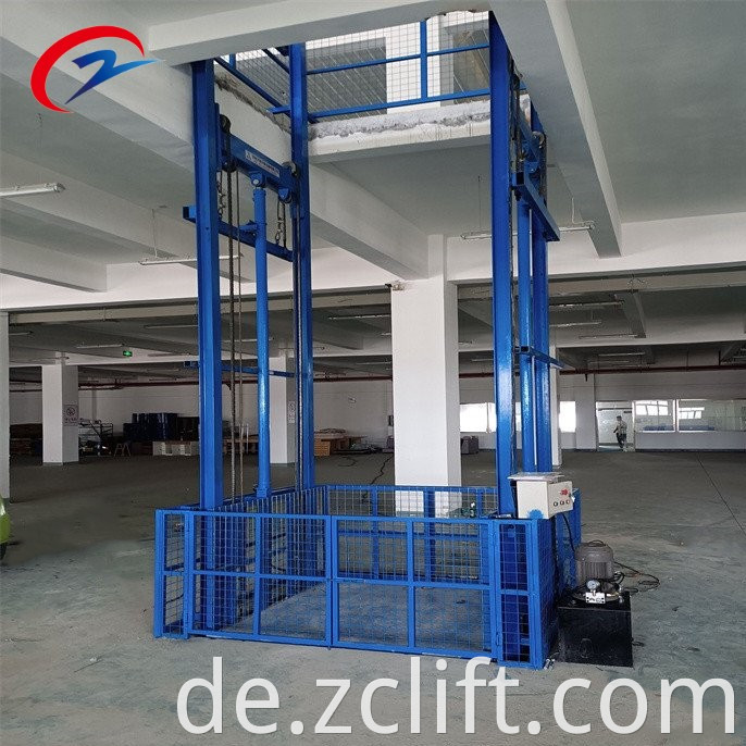 Double Guide Rail Cargo Lift4